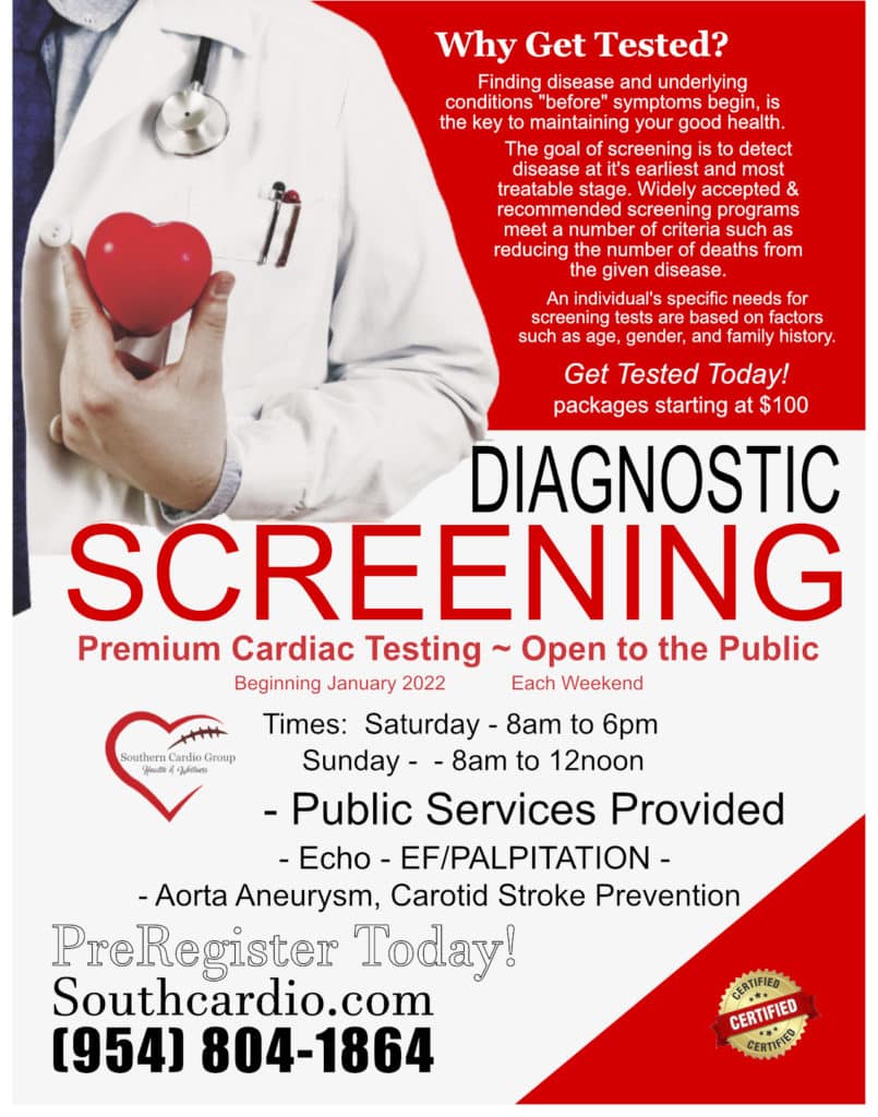 Cardiac Diagnostic Screening | open to the public